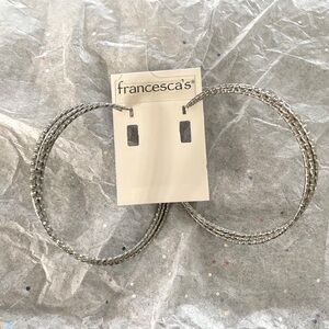 Francesca's Collections Silver Hoop Earrings